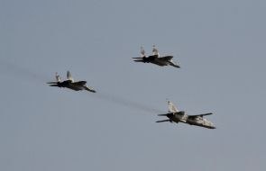 Показові польоти військових літаків Повітряних Сил ЗСУ