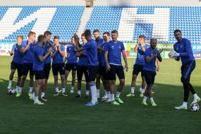 Open training of players of FC Dynamo (Kyiv)