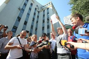 Vitaliy Shabunin answers the questions of journalists