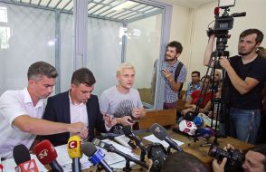 Denis Ovcharov, Dmitry Onuchenko and Vitaliy Shabunin