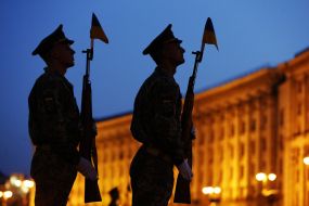 Rehearsal of parade for Independence Day