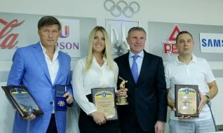 Victor Korzh, Olga Harlan, Sergey Bubka and Vadim Gutsat