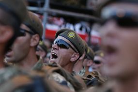 Second rehearsal of parade for Independence Day