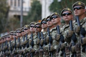 Second rehearsal of parade for Independence Day