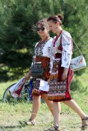 Women in Ukrainian national costumes