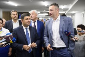 Vladimir Groysman and Vitali Klitschko