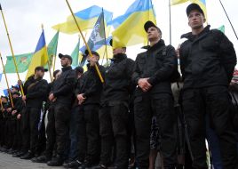 Members of the organization "National Corps"