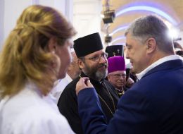 Petro Poroshenko, Marina Poroshenko and Svyatoslav Shevchuk