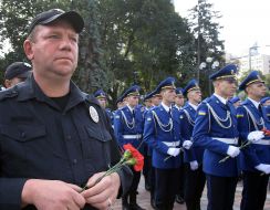 The opening of the memorial plaque