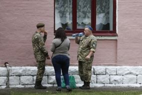 Parents brought homemade food in Bohun Lyceum