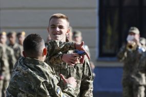 Students of the Kiev military lyceum named after Ivan Bogun
