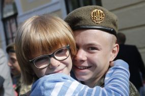 Students of the Kiev military lyceum named after Ivan Bogun