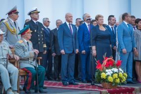 Participants in the celebration of the City Day in Odessa