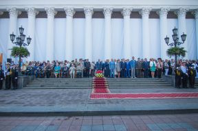 Participants in the celebration of the City Day in Odessa