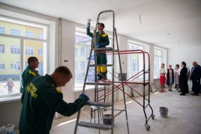Repair in the premises of the Media Library in the gymnasium