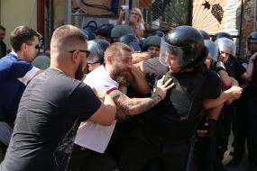 The clashes between law enforcers and rally participants