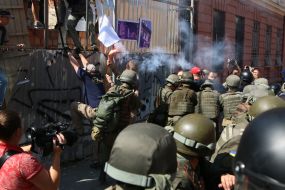 The clashes between law enforcers and rally participants