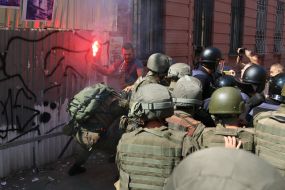 The clashes between law enforcers and rally participants