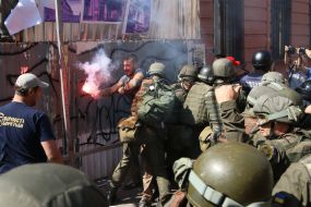 The clashes between law enforcers and rally participants