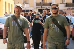 Participants of the rally are against construction