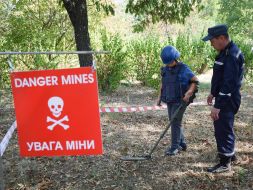 Search for explosive objects with a mine detector