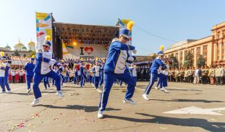 Celebrating the city day in the Dnieper