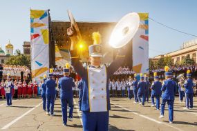 Celebrating the city day in the Dnieper