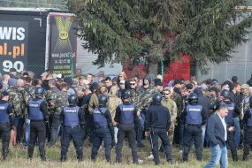 Opponents of Saakashvili at checkpoint "Krakovets"