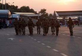 Law Enforcement at the checkpoint "Shegini"