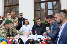 Mikheil Saakashvili and Yuri Derevyanko