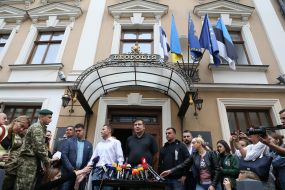Mikheil Saakashvili and Yuri Derevyanko