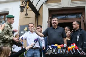 Mikheil Saakashvili and Yuri Derevyanko