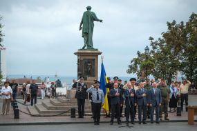 Ceremony of handing over of keys from police cars