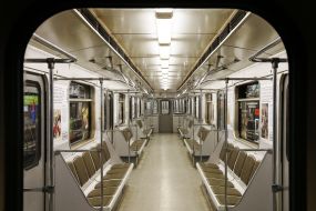 Empty metro car