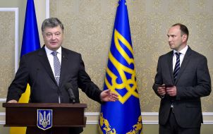 Petro Poroshenko and Egor Bogzok
