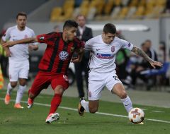 The game moment between FC "Zarya" and FC "Ostersund"