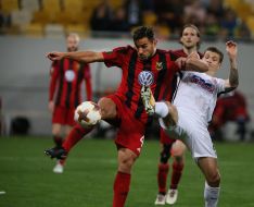 The game moment between FC "Zarya" and FC "Ostersund"