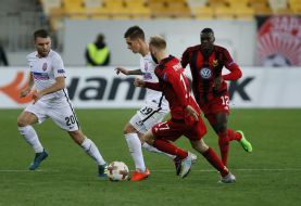 The game moment between FC "Zarya" and FC "Ostersund"