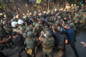 The clashes between law enforcers and activists