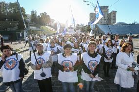 Participants of the protest action