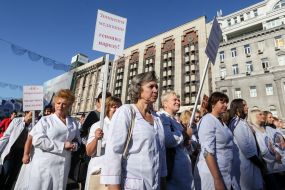 Participants of the protest action