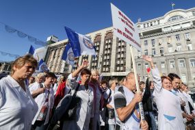 Participants of the protest action