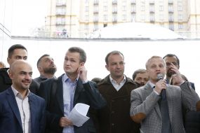 Mustafa Nayem, Yuriy Levchenko, Yegor Sobolev, Vitaliy Shabunin