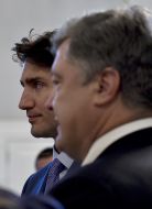 Petro Poroshenko and Justin Trudeau