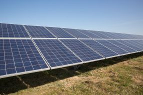 Solar power plant in the Kiev region