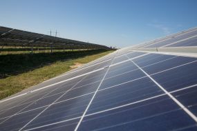 Solar power plant in the Kiev region