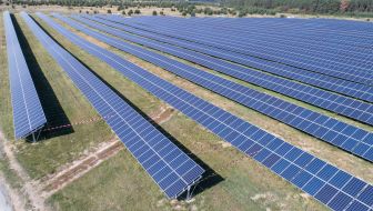 Solar power plant in the Kiev region