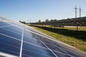 Solar power plant in the Kiev region