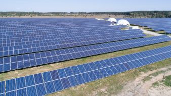 Solar power plant in the Kiev region