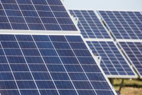 Solar power plant in the Kiev region